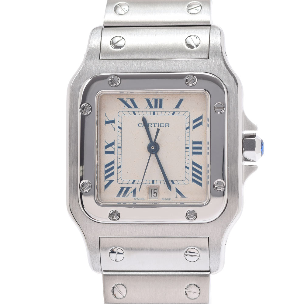 CARTIER カルティエ サントス ガルベLM W20018D6 ボーイズ SS 腕時計 クオーツ シルバー文字盤 Aランク 中古 