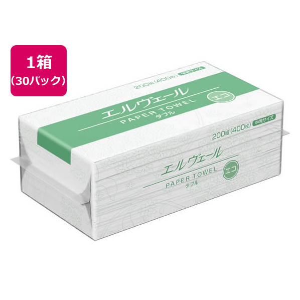 大王製紙 エルヴェールタオル エコダブル 中 200W FCA7311