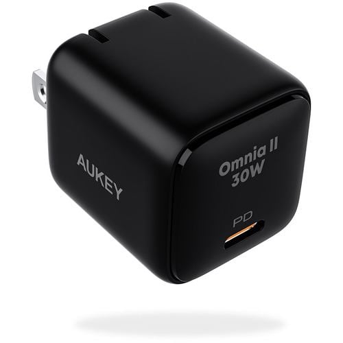 AUKEY PA-B1L-BK USB充電器 Omnia2 30W PD対応 折りたたみ式 [USB-C 1ポート] ブラック PAB1LBK