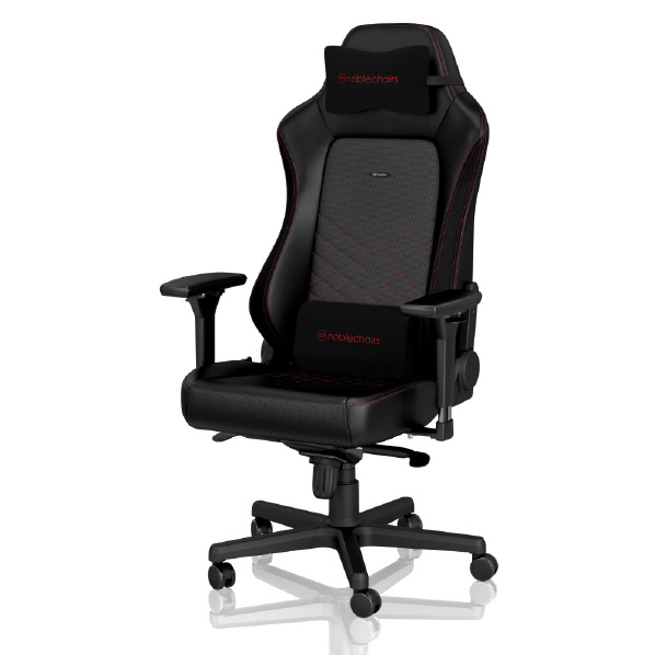 noblechairs ゲーミングチェア HERO(ヒーロー) ブラック/レッド NBL-HRO-PU-BRD-SGL-ED