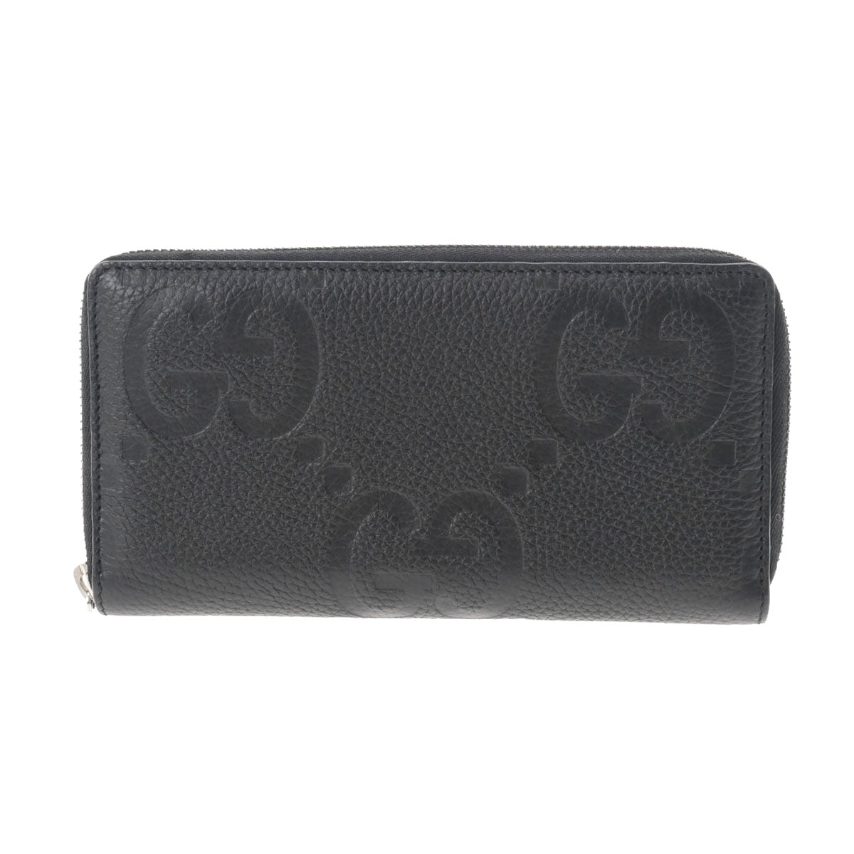 GUCCI グッチ ジャンボGG ジッピーウォレット ブラック シルバー金具 739484 ユニセックス レザー 長財布 未使用 