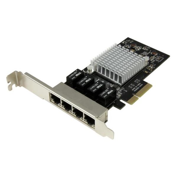 LANカード 4ポートGbE増設PCIe NIC Intel I350 ST4000SPEXI 1個 Startech.com