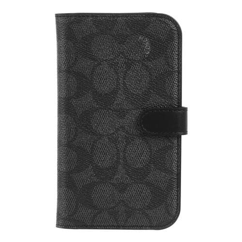 Coach Folio Case for iPhone 15 [ Signature C Charcoal ] CH052694 ブラック