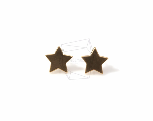 ERG-434-MG【2個入り】スターピアス,Star Earring Post/10mm x 10mm