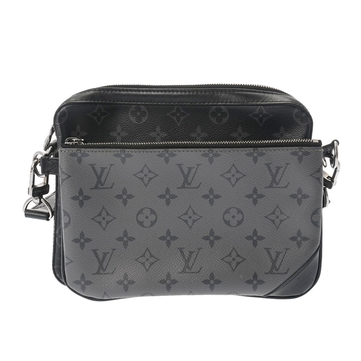 LOUIS VUITTON ルイヴィトン モノグラム エクリプス トリオメッセンジャー 黒/グレー M69443 メンズ モノグラムエクリプスキャンバス ショルダーバッグ ABランク 中古 