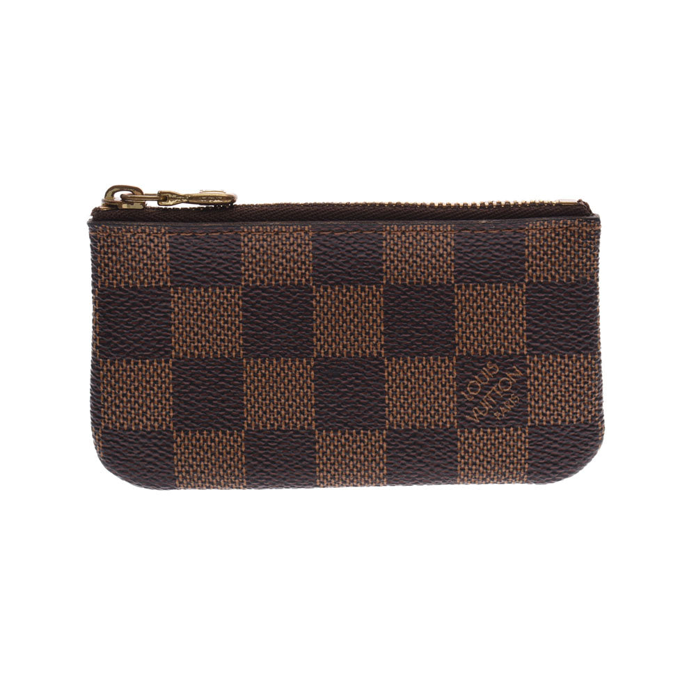 LOUIS VUITTON ルイヴィトン ダミエ ポシェットクレ キーリング付小銭入れ ブラウン N62658 ユニセックス ダミエキャンバス コインケース Bランク 中古 