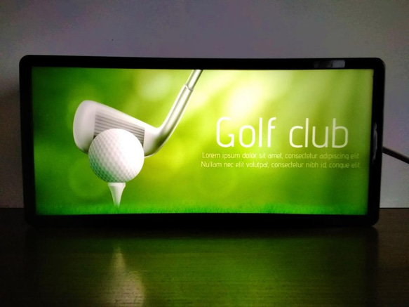 ゴルフ クラブ Golf club パター グリーン ガレージ サイン 看板 置物 雑貨 LED2wayライトBOX