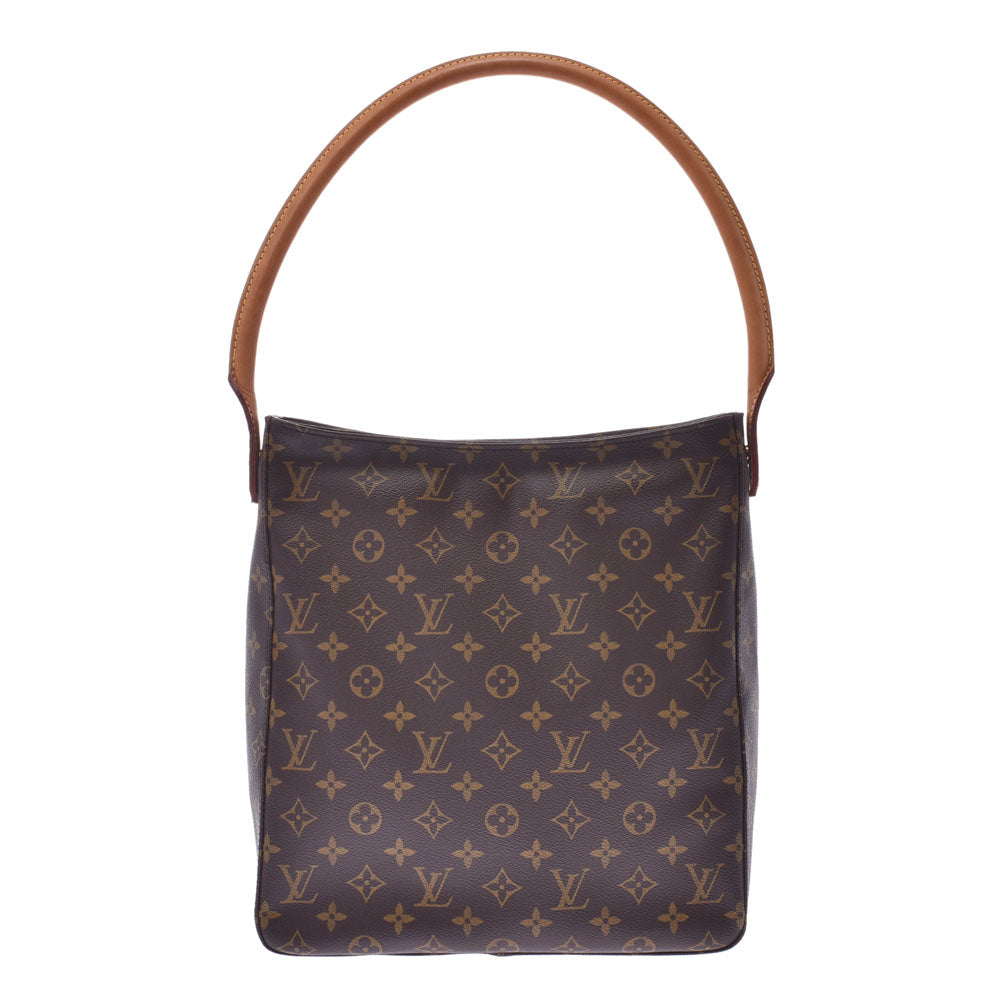 LOUIS VUITTON ルイヴィトン モノグラム ルーピングGM USA製 ブラウン M51145 レディース モノグラムキャンバス ワンショルダーバッグ Bランク 中古 