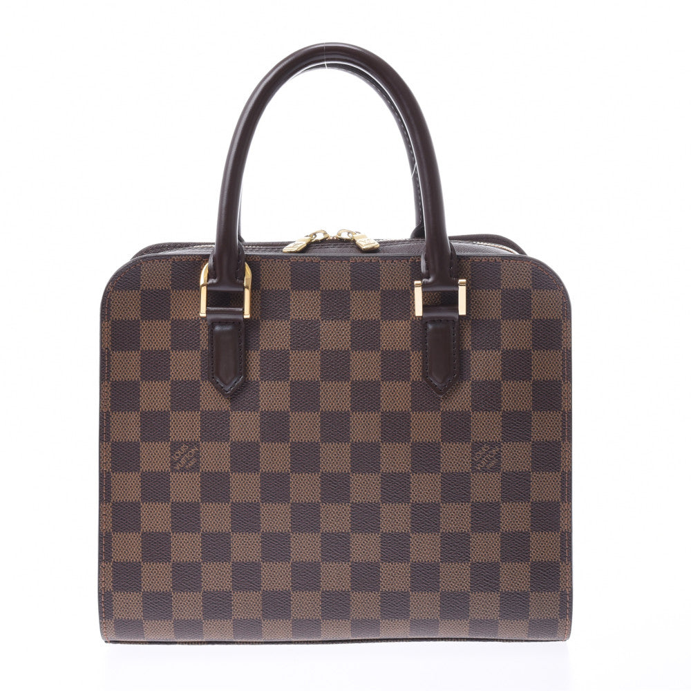 LOUIS VUITTON ルイヴィトン ダミエ トリアナ ブラウン N51155 レディース ダミエキャンバス レザー ハンドバッグ Aランク 中古 