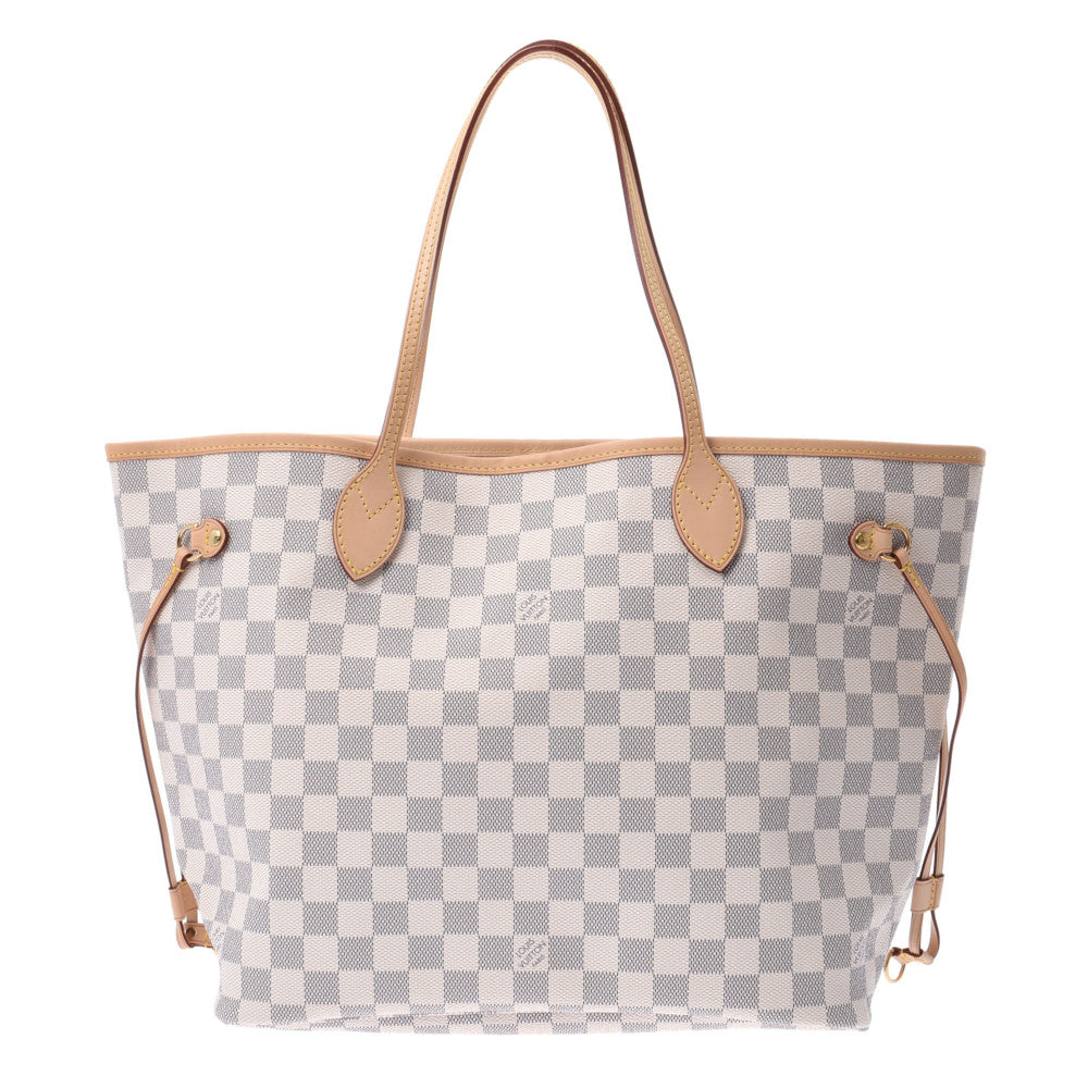 LOUIS VUITTON ルイヴィトン ダミエ アズール ネヴァーフルMM 白 N41361 ユニセックス ダミエアズールキャンバス トートバッグ 新同 中古 