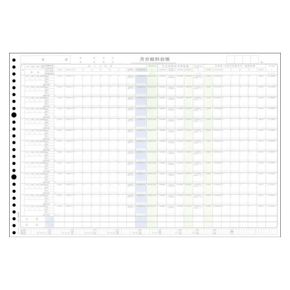 日本法令 パーフェクト式給料明細書・給料台帳 F803998