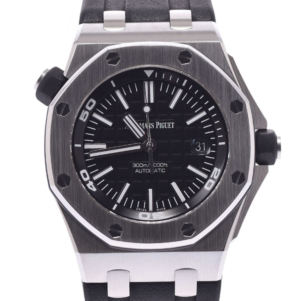 AUDEMARS PIGUET オーデマピゲ ロイヤルオーク オフショア ダイバー 裏スケ 15710ST.OO.A002CA.01 メンズ SS/ラバー 腕時計 自動巻き 黒文字盤 Aランク 中古 