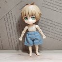 くすみカラーのハーフパンツ☆ねんどろいどどーる 服☆グレー