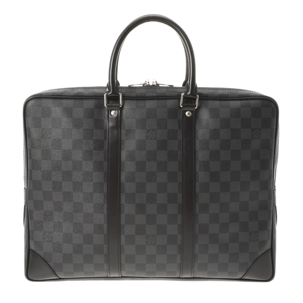 LOUIS VUITTON ルイヴィトン ダミエ グラフィット ヴォワヤージュ 黒 N51992 メンズ ダミエグラフィットキャンバス ビジネスバッグ Aランク 中古 