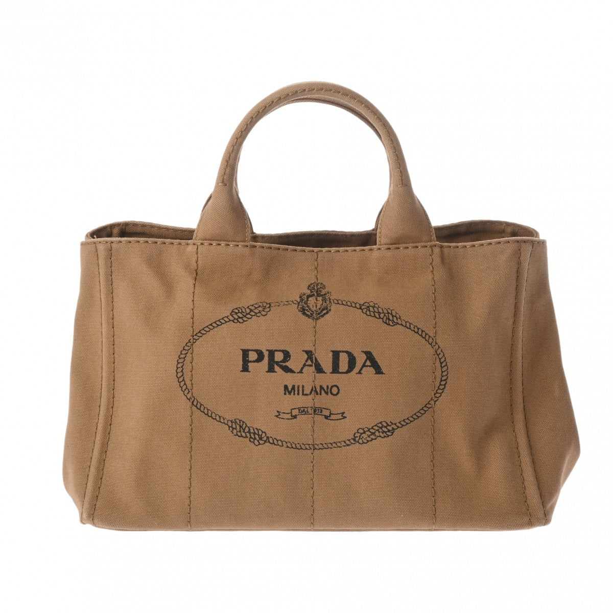 PRADA プラダ カナパ 2WAY ブラウン 1BG642 レディース キャンバス ハンドバッグ ABランク 中古 