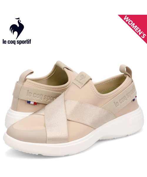 ルコック スポルティフ le coq sportif スニーカー スリッポン ラ ローヌ レディース LA RHONE ベージュ QL3VJC06ER