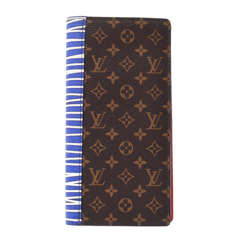 LOUIS VUITTON ルイヴィトン モノグラム ポルトフォイユブラザ パッチワーク ブラウン/ブルー/ホワイト M69739 メンズ モノグラムキャンバス レザー 長財布 未使用 