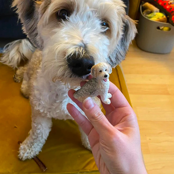 【オーダーメイド】お写真入から うちの子 愛犬 愛猫 肖像画 写真 似顔絵 人形 フィギュア メモリアル ペットロス