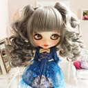 ブライス ウィッグ 姫バング ドリィスパイラル グレイアッシュ 10インチ/ドール Blythe