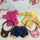 可愛い サーフ系 Blythe Outfit ネオブライス アウトフィット お洋服 衣装 長袖 トップス デニム ショートパンツ ポシェット セット