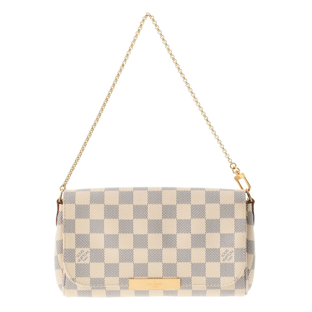 LOUIS VUITTON ルイヴィトン ダミエ アズール フェイボリットPM 白 N41277 レディース ダミエアズールキャンバス 2WAYバッグ Aランク 中古 