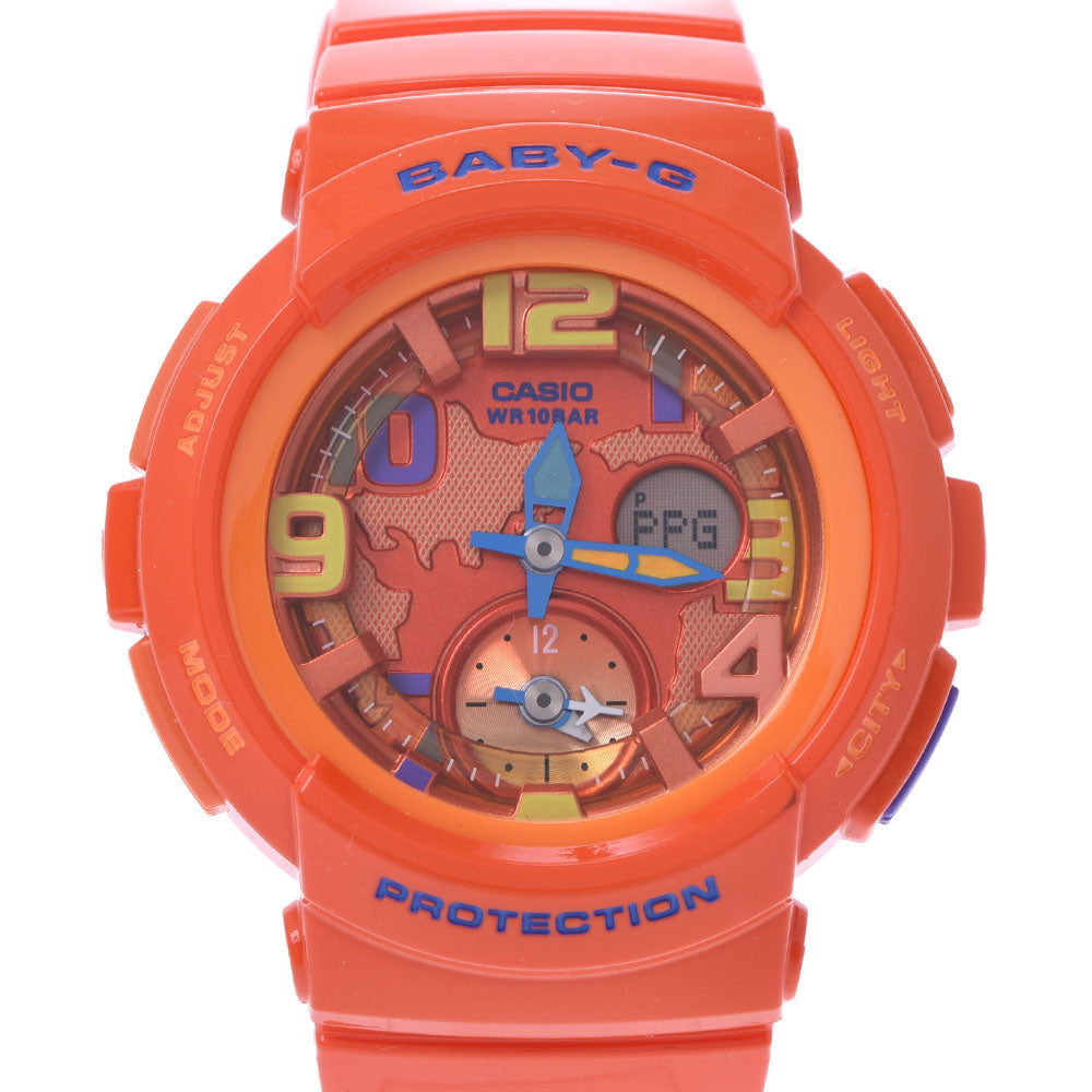 CASIO カシオ BABY-G オレンジ BGA-190 レディース 樹脂 腕時計 クオーツ オレンジ文字盤 Aランク 中古 