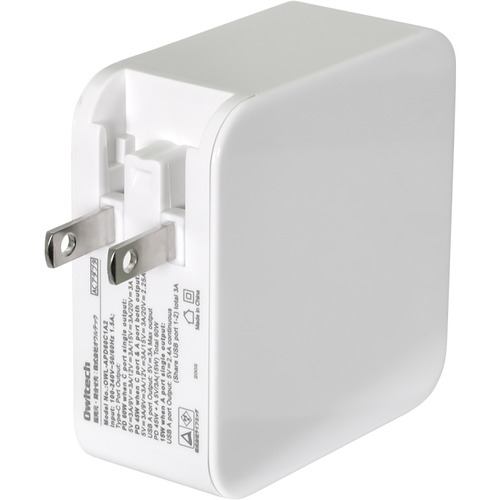 オウルテック OWL-APD60C1A2-WH USB Power Delivery 対応 AC充電器 ホワイト