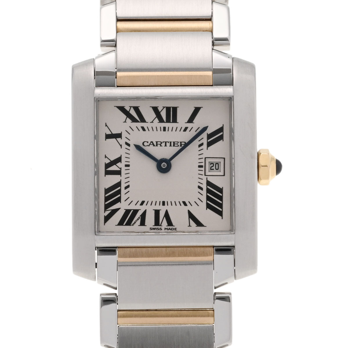 CARTIER カルティエ タンクフランセーズMM W51012Q4 ユニセックス SS/YG 腕時計 クオーツ ホワイト文字盤 Aランク 中古 