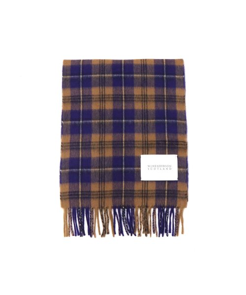 ダブルジェイヘンダーソン スコットランド マフラー チェック W.J.HENDERSON SCOTLAND イギリス製 WOVEN SCARF WJHA－02