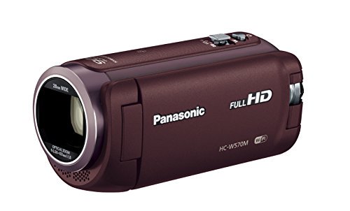 Panasonic HDビデオカメラ W570M ワイプ撮り 90倍ズーム ブラウン HC-W570M-T【中古品】