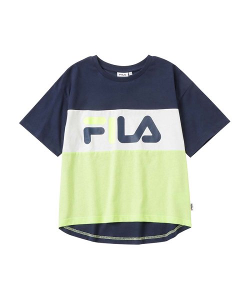 FILA フィラ 切替ロゴプリントTシャツ FM2553