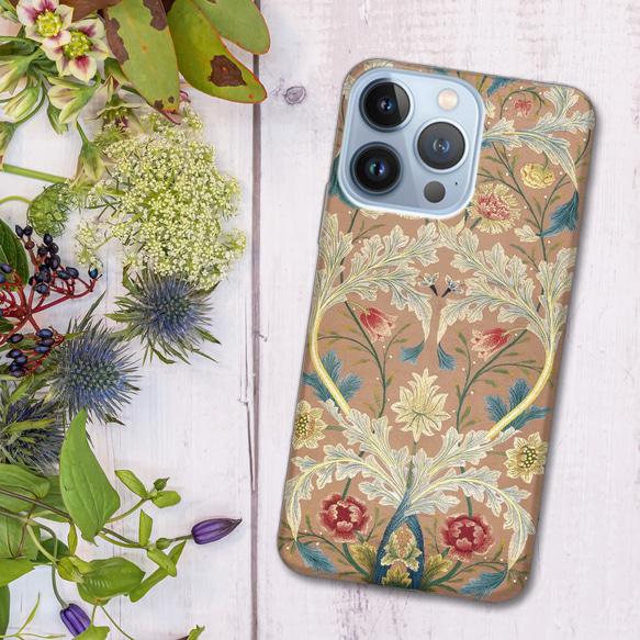 【モリス柄最多の品揃え】iPhoneケース　ウィリアム・モリス　Panel of floral embroidery