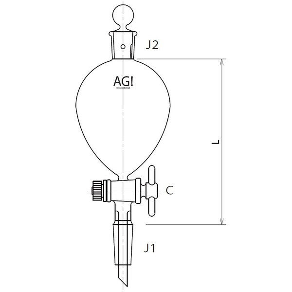 旭製作所 球形摺付分液ロート PTFEコック