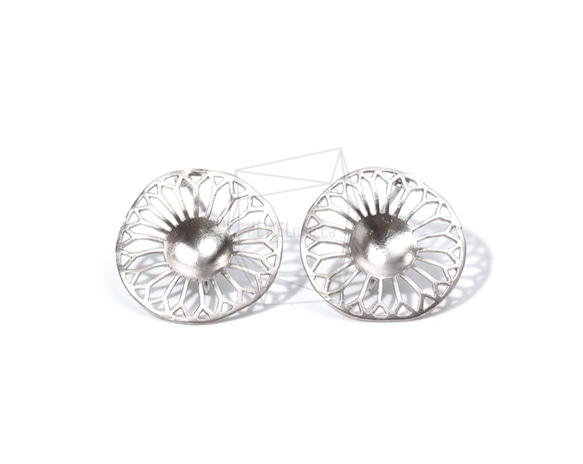 ERG-862-MR【2個入り】ラウンドキュートフラワーピアス,Round Cute Flower Earring