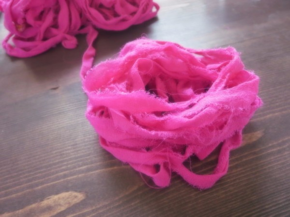 *♥*Silk Chiffon Sari Ribbon Magenta *♥*