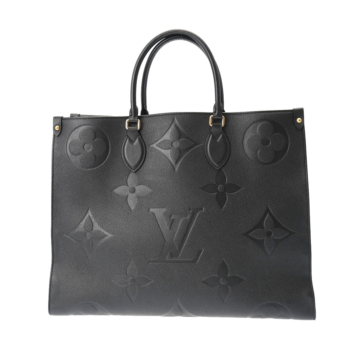 LOUIS VUITTON ルイヴィトン モノグラムアンプラント オンザゴー GM 2WAYトート ノワール M44925 レディース レザー ハンドバッグ Aランク 中古 