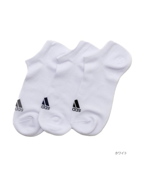 adidas アディダス スニーカーソックス 消臭ワンポイント ３足組 06020W