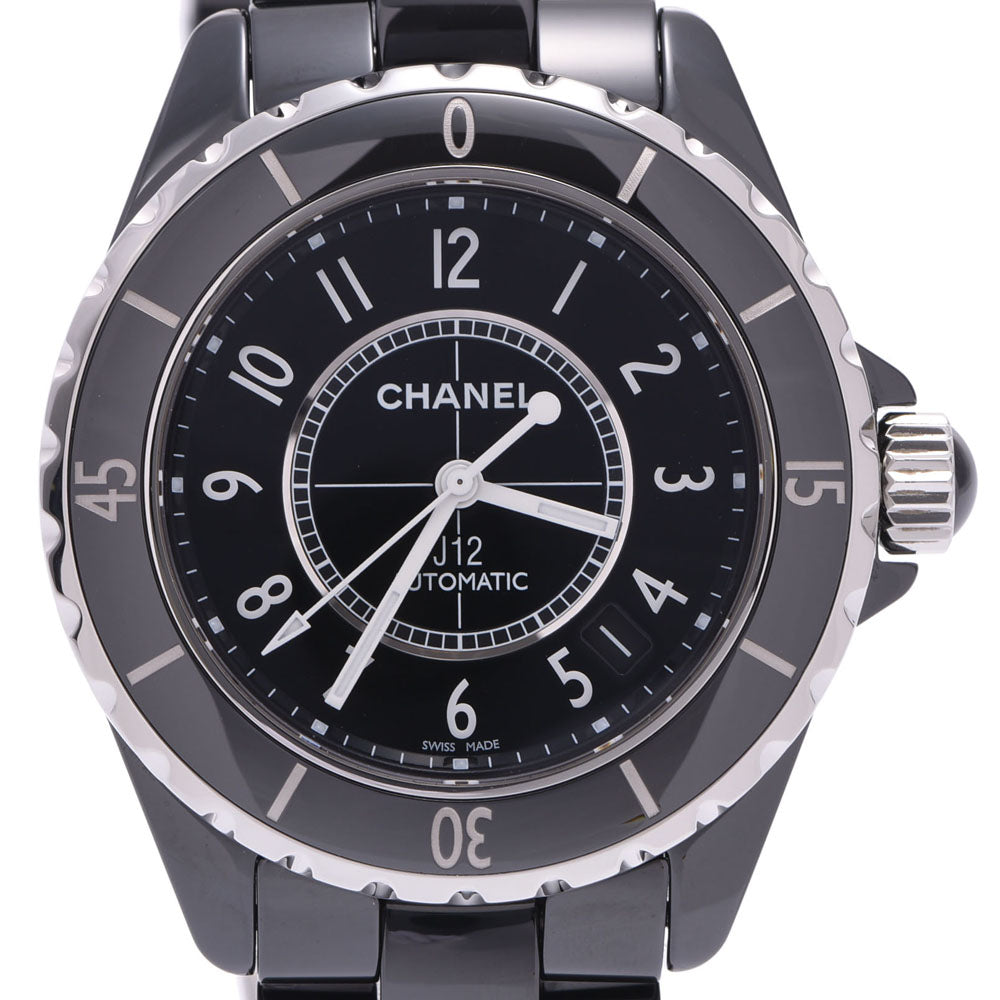 【2025年度カレンダ】CHANEL シャネル J12 38mm H0685 メンズ 黒セラミック/SS 腕時計 自動巻き 黒文字盤 Aランク 中古 