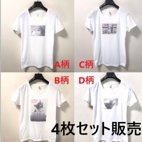 CATSモノクロフォトTシャツ4枚セット