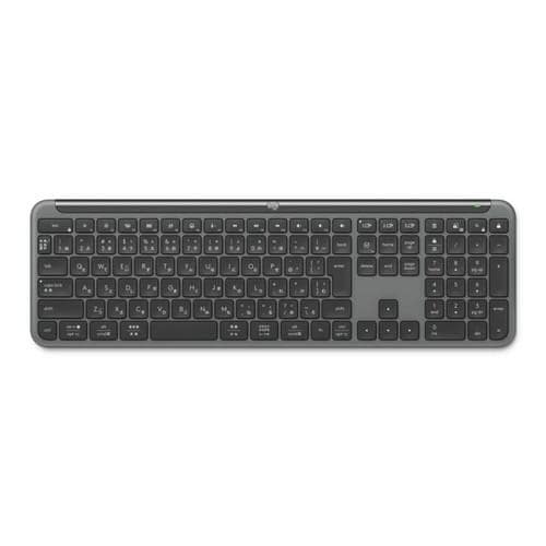 【推奨品】logicool K950GR キーボード Signature Slim ワイヤレス Bluetooth・USB Mac/Windows対応 グラファイト