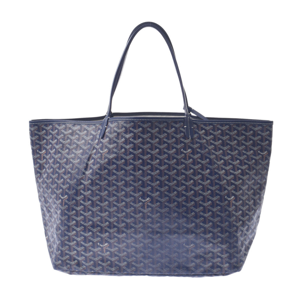 GOYARD ゴヤール サンルイGM  紺 ユニセックス PVC/レザー トートバッグ ABランク 中古 