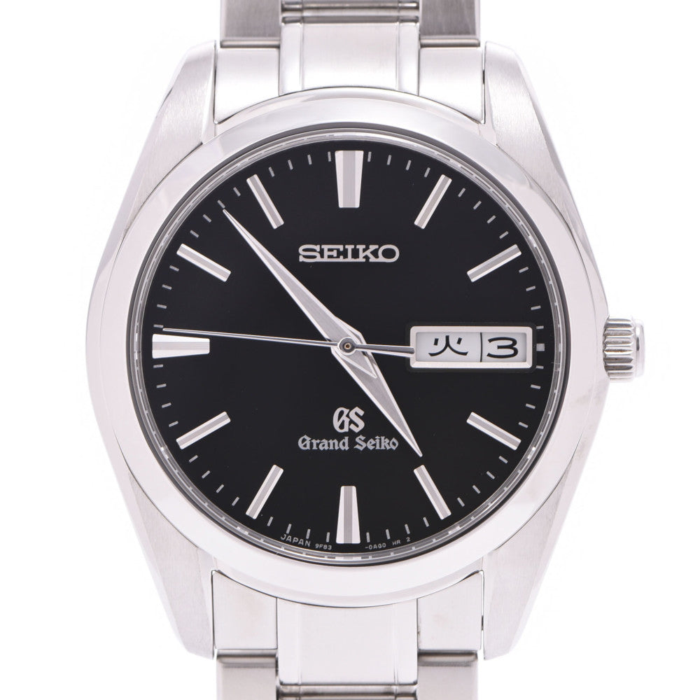 SEIKO セイコー グランドセイコー SBGT037 メンズ SS 腕時計 クオーツ 黒文字盤 Aランク 中古 