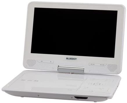 BLUEDOT ポータブルDVDプレーヤー 10インチ回転式モデル ホワイト BDP-1030W【中古品】