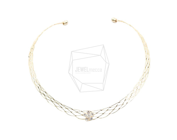 PDT-2557-G【1個入り】チョーカーのネックレス,Round Choker Collar Necklace