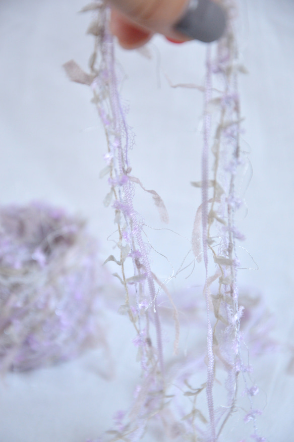 引き揃え糸　beauty　lavender　gray　nijiyarn