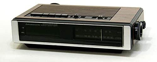 MITSUBISHI 三菱 ミツビシ FT-480 JEAGAM デジタル時計付FM/AMラジオ 木目調【中古品】