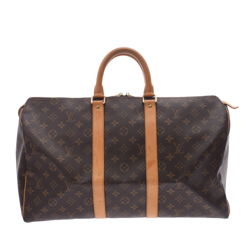 LOUIS VUITTON ルイヴィトン モノグラム キーポル45 ブラウン M41428 ユニセックス モノグラムキャンバス レザー ボストンバッグ Bランク 中古 