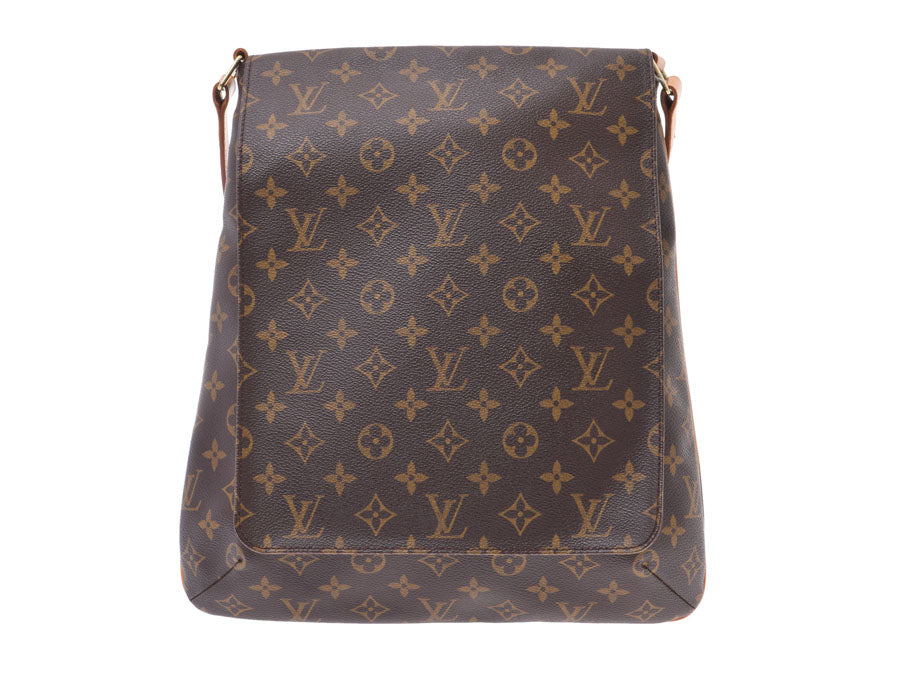 ルイヴィトン モノグラム ミュゼット ブラウン M51256 メンズ レディース 本革 ショルダーバッグ Bランク LOUIS VUITTON 中古 