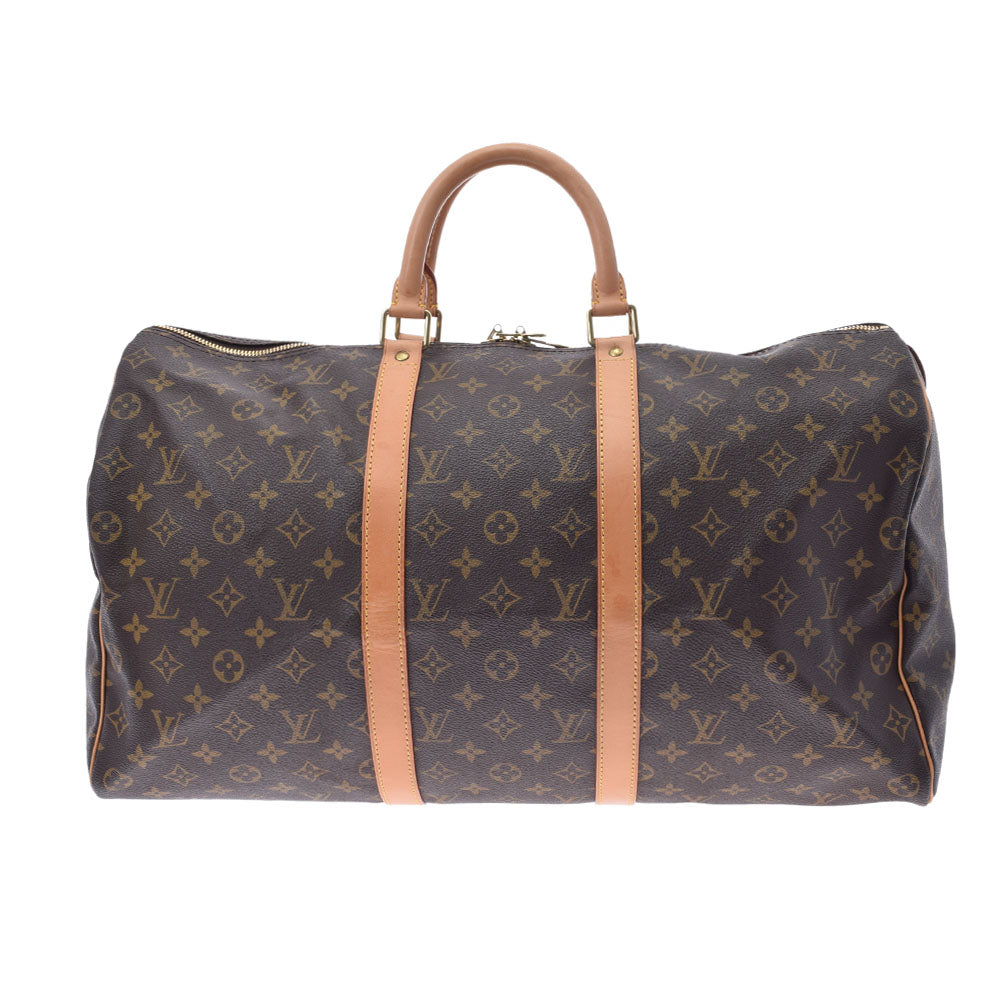 LOUIS VUITTON ルイヴィトン モノグラム キーポル50 ブラウン M41426 ユニセックス モノグラムキャンバス ボストンバッグ ABランク 中古 