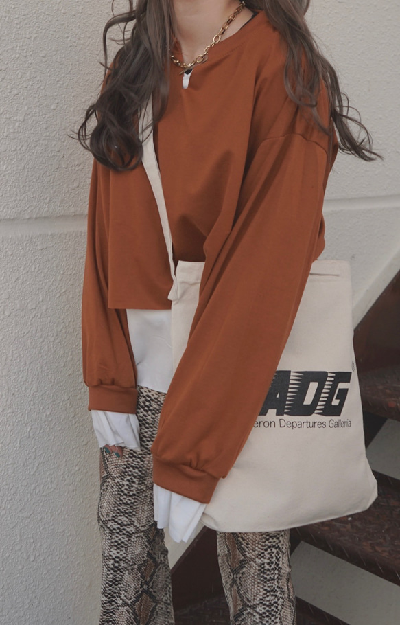 Layered Design Sweat PO (terracotta brown) スウェット 茶色 カジュアル